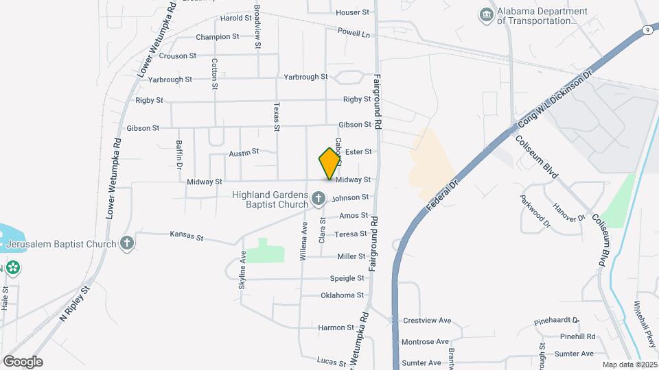 2036 Midway St Map and Location Details