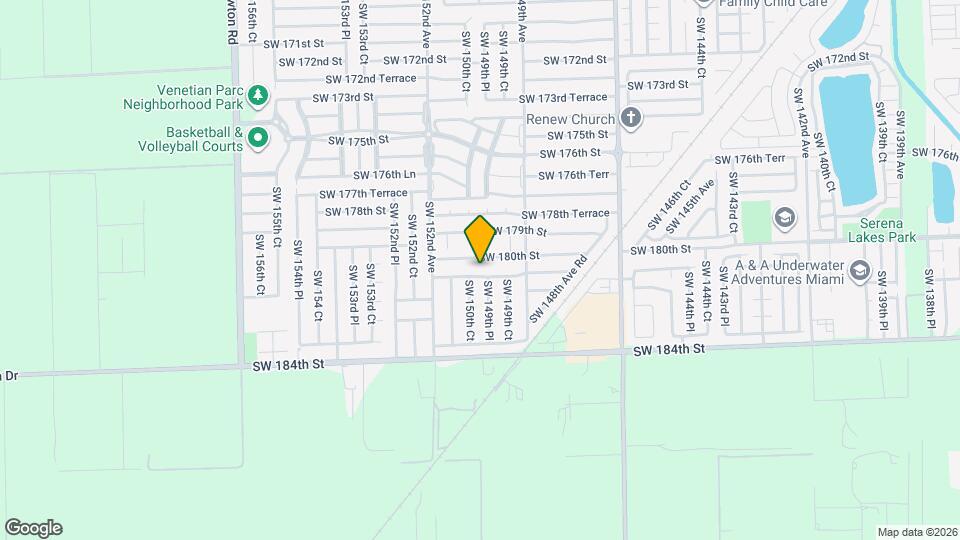 14981 SW 180th Terrace Map and Location Details