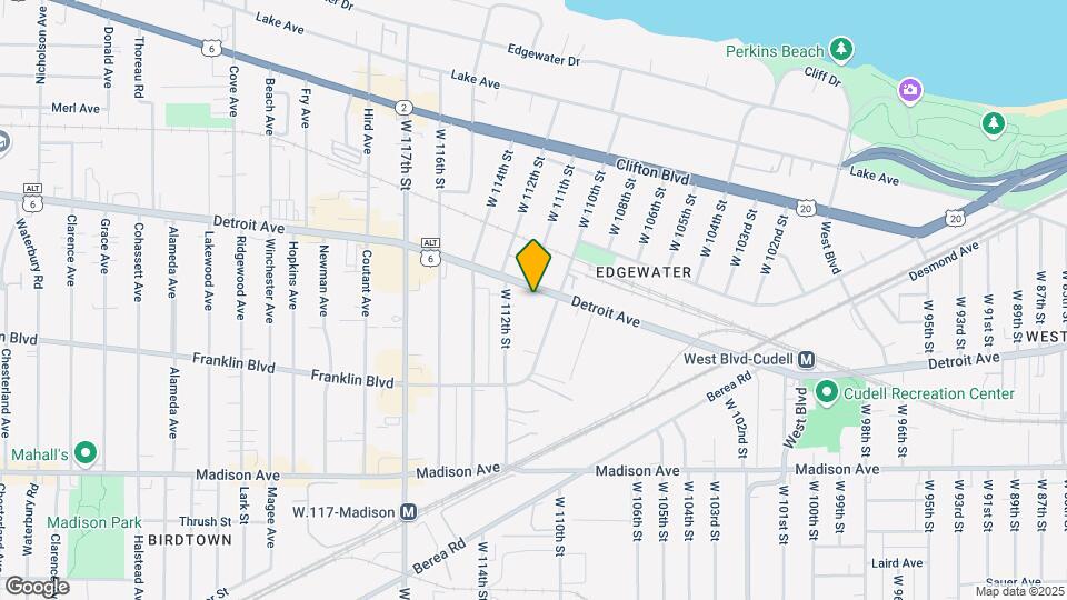 11021 Detroit Ave-Unit -2 Map and Location Details