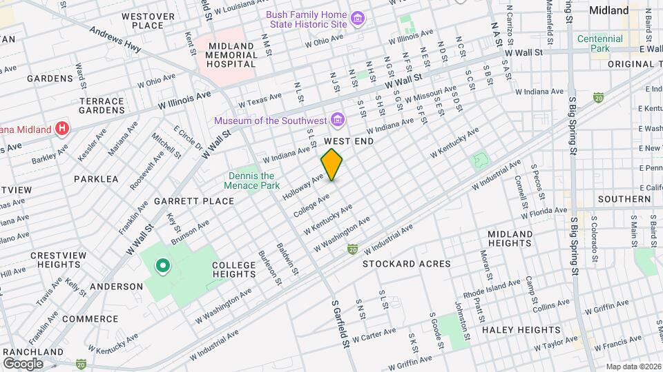 1900 College Ave Map and Location Details