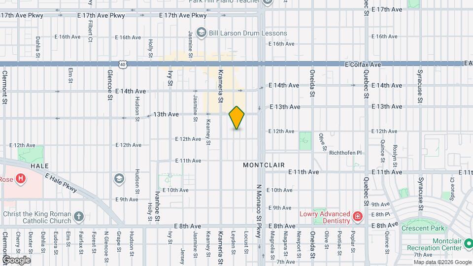 1220 Leyden St Map and Location Details
