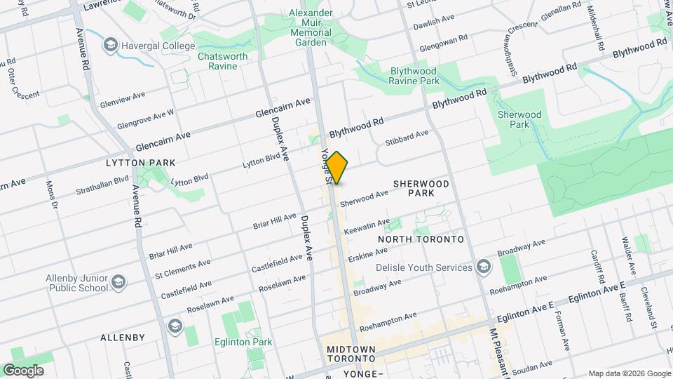 2579 Yonge St Map and Location Details