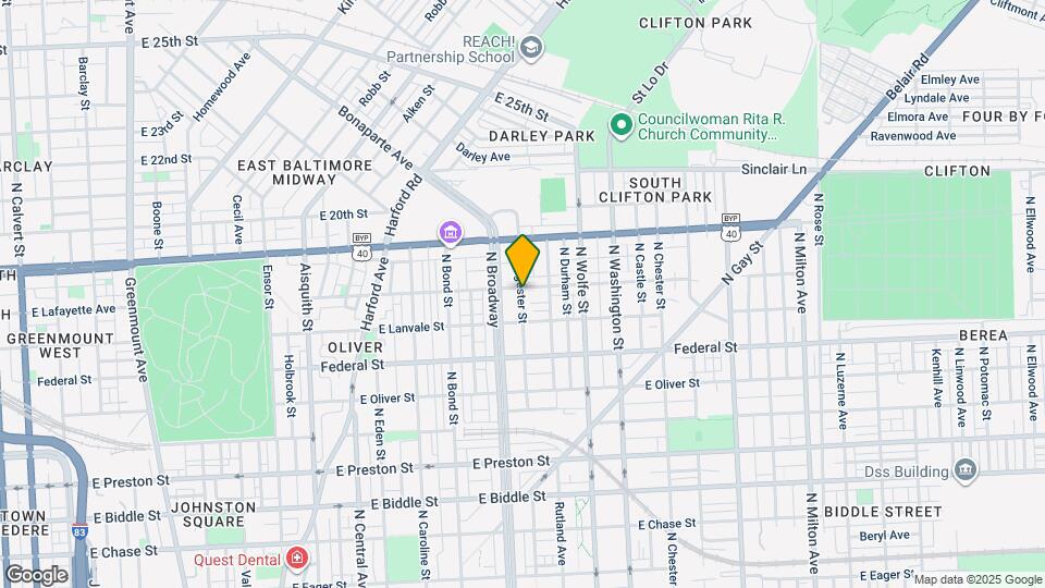 1713 E Lafayette Ave Map and Location Details