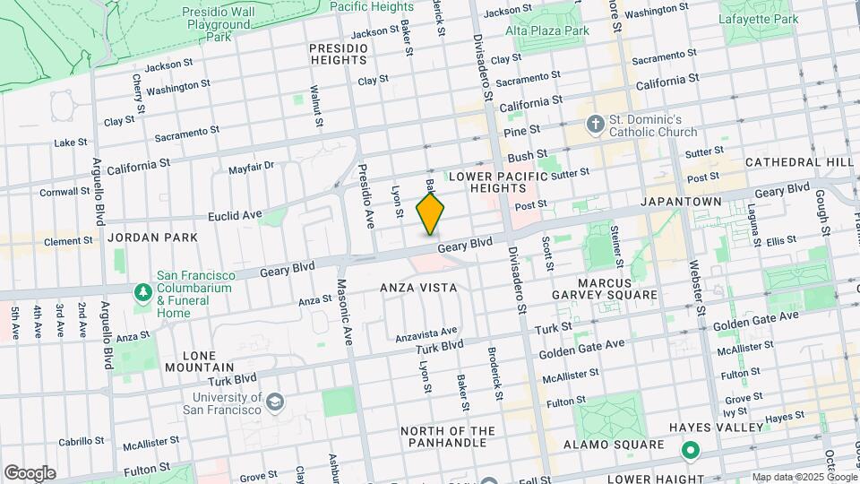 2420 Geary Blvd, Unit A Mapa y Detalles de la Ubicación