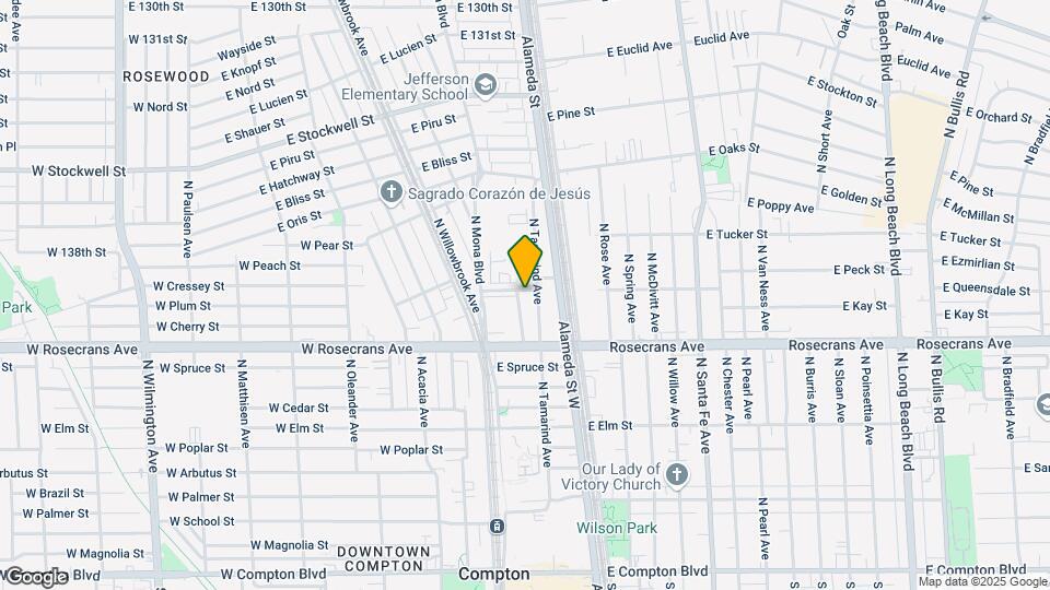 1308 N Mulberry St Map and Location Details