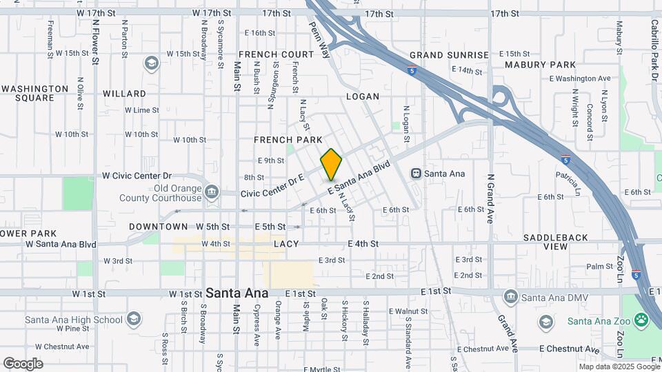 623 E Santa Ana Blvd Map and Location Details