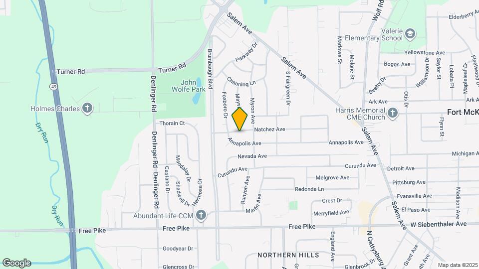 4602 Natchez Ave Map and Location Details