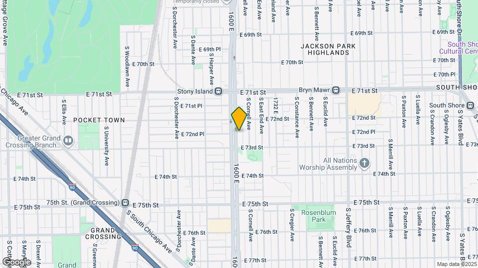 7233 S Stony Island Ave Map and Location Details