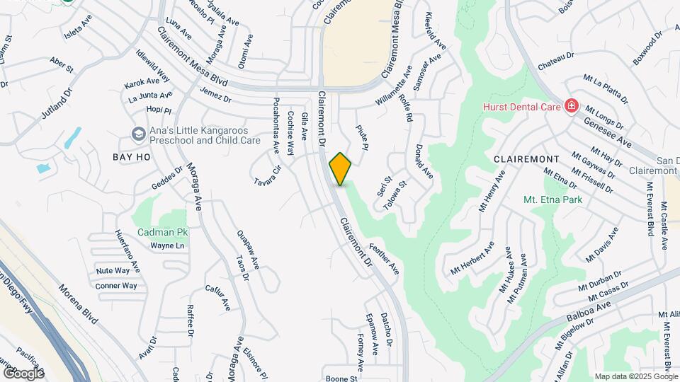 4421 Clairemont Dr Map and Location Details