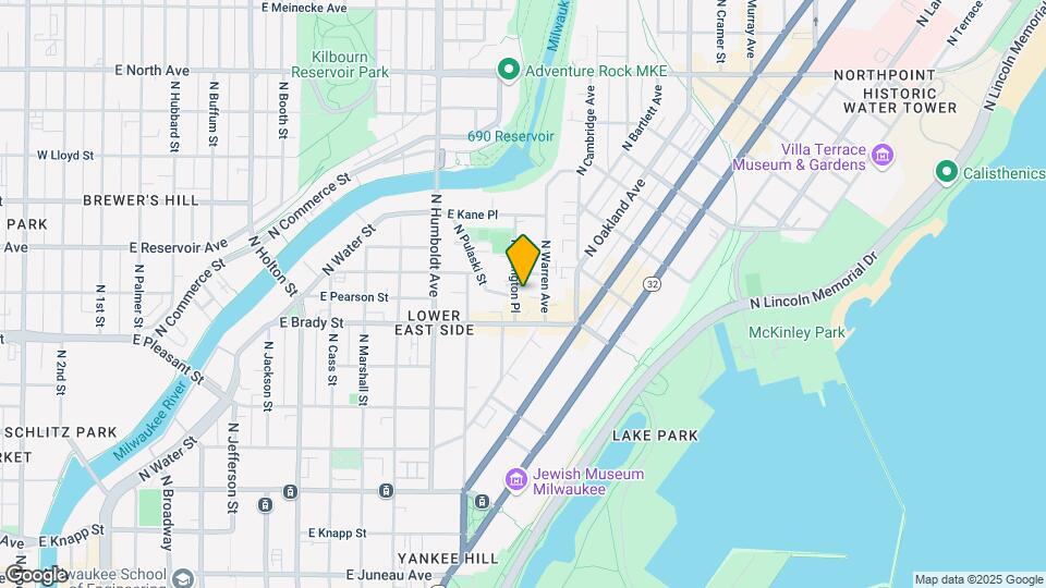 1734 N Arlington Pl Map and Location Details