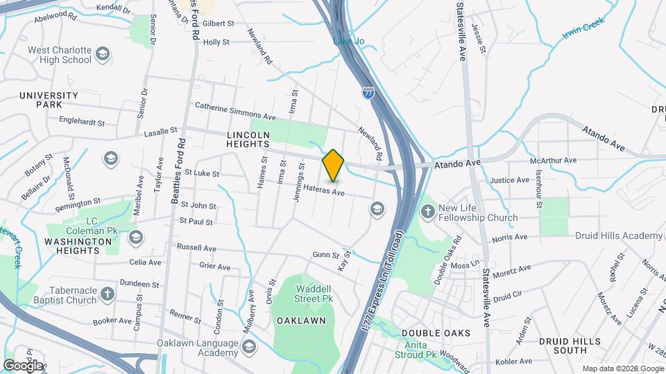 1500 Hateras Ave Map and Location Details