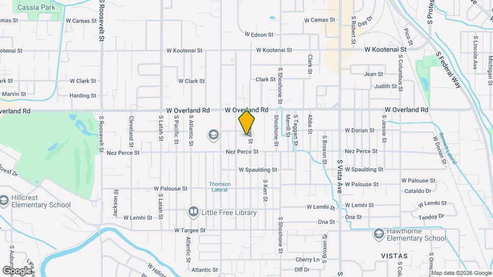 1707 S Hervey St Map and Location Details