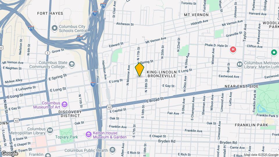 905 E Long St Map and Location Details