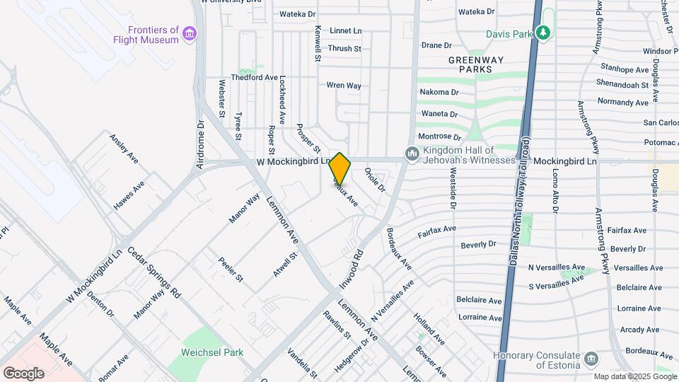 6411 Bordeaux Ave Map and Location Details