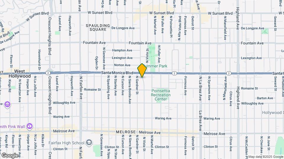 1037 N Vista St Map and Location Details