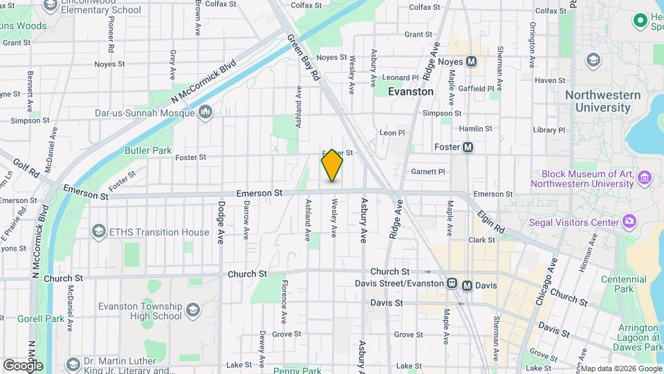 1411 Emerson St, Unit G Mapa y Detalles de la Ubicación