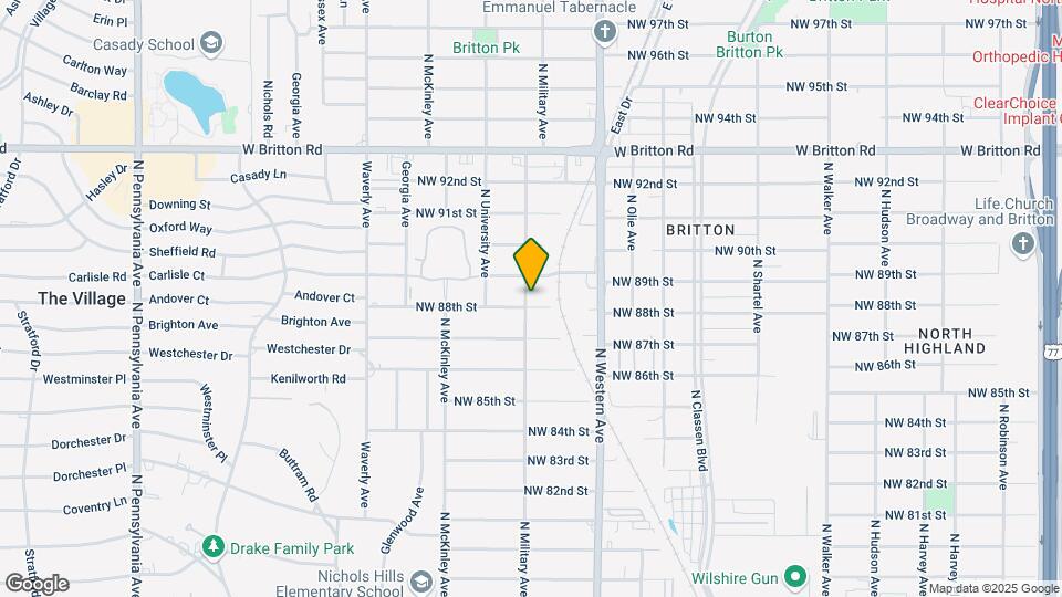 8906 N Military Ave Map and Location Details
