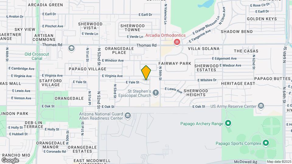 5450 E Yale St Mapa y Detalles de la Ubicación
