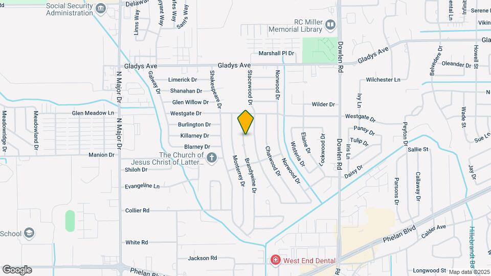 1120 Brandywine Dr Map and Location Details