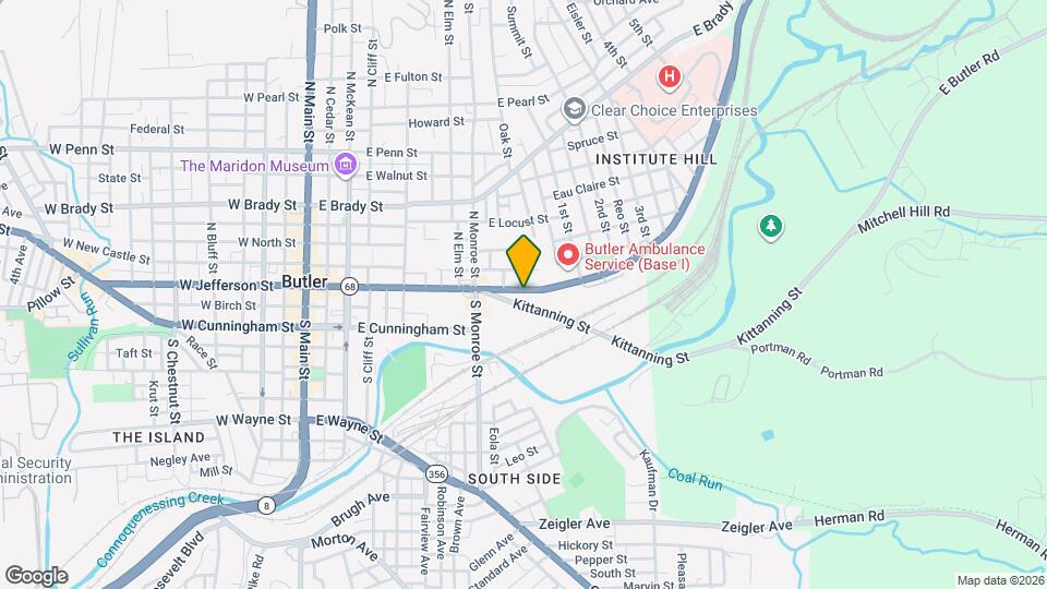 455 E Jefferson St Map and Location Details