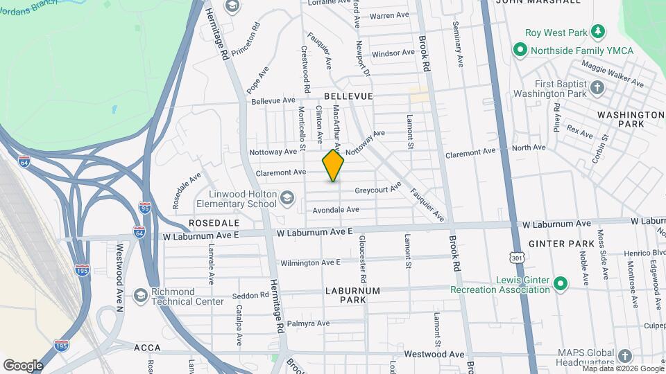 1502 Greycourt Ave Map and Location Details