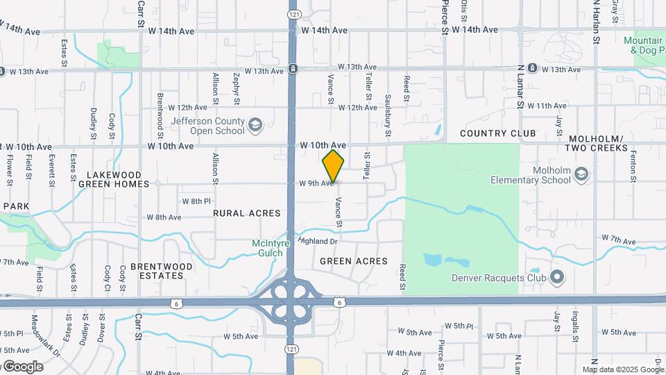 895 Vance St Map and Location Details