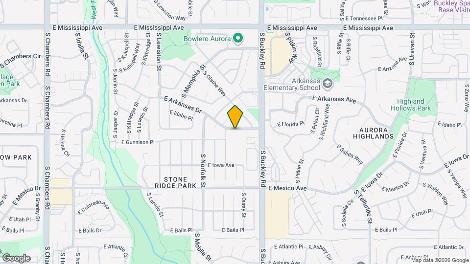 16678 E Arkansas Dr Map and Location Details