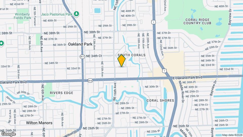 1652 NE 33rd St, Unit B Map and Location Details