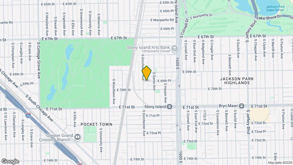 1409 E 69th Pl, Unit 2 Map and Location Details