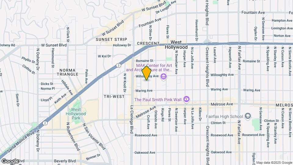835 N Croft Ave Map and Location Details