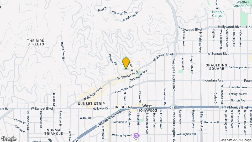 8425 W Sunset Blvd Map and Location Details