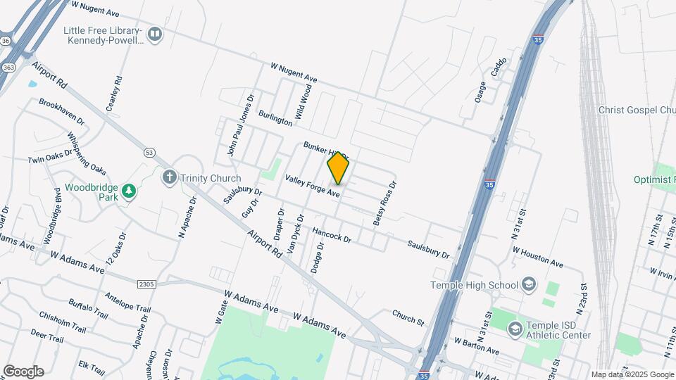 802 Yorktown Dr Map and Location Details