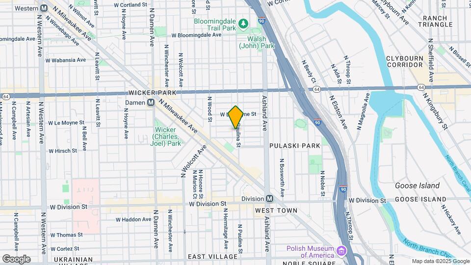 1432 N Paulina St Mapa y Detalles de la Ubicación