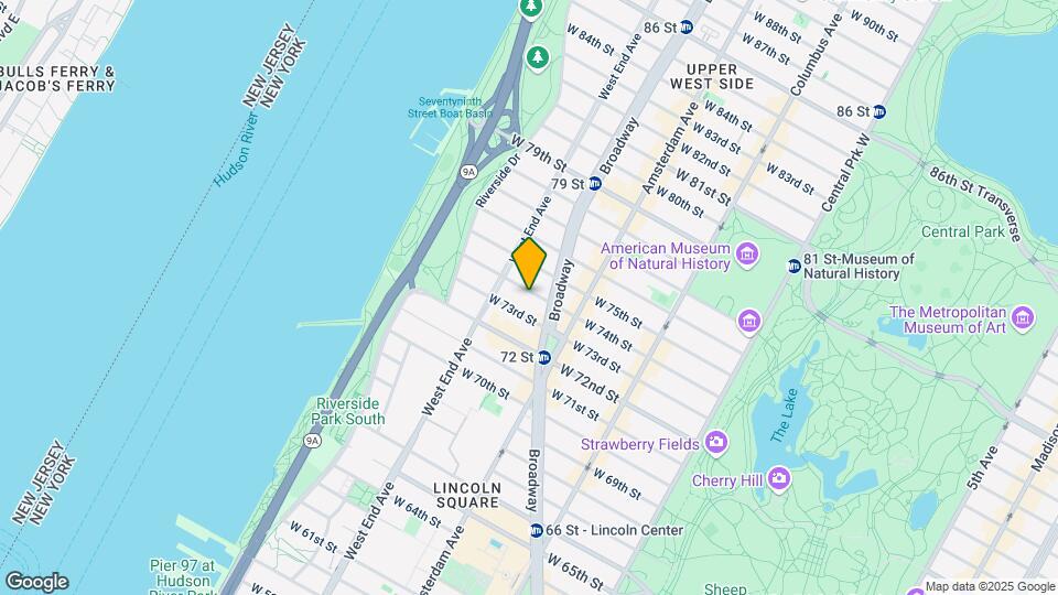 234 W 74th St Map and Location Details