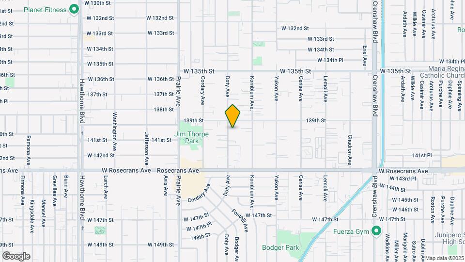 13920 Doty Ave Mapa y Detalles de la Ubicación