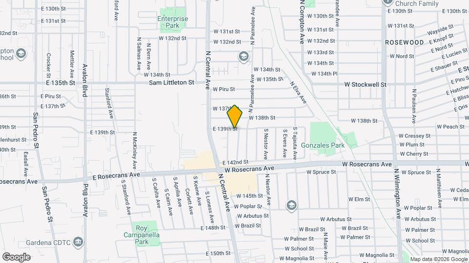 13903 S Zamora Ave Map and Location Details
