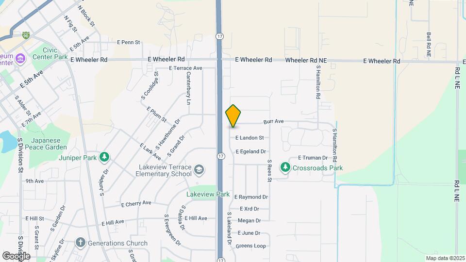 629 S Lakeland Dr Map and Location Details