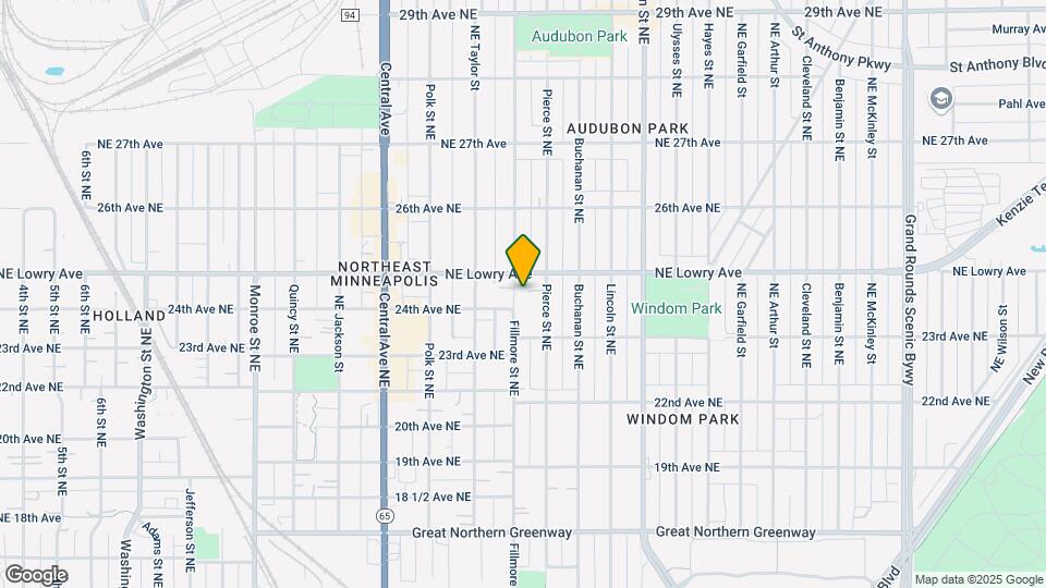 2411 Fillmore St NE, Unit Lower Map and Location Details