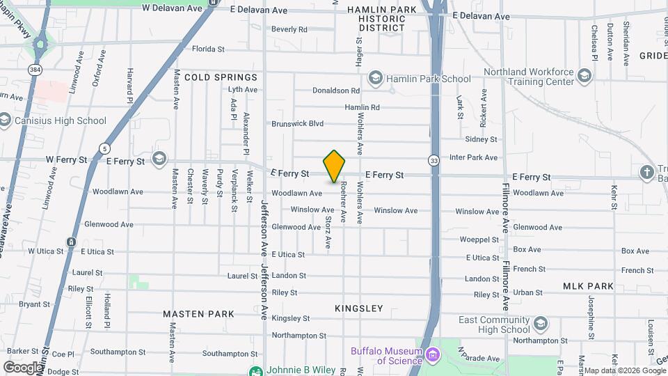 408 Woodlawn Ave Map and Location Details