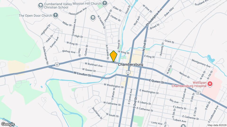 120 Lincoln Way W Map and Location Details