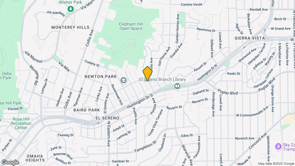 3839 Portola Ave Map and Location Details