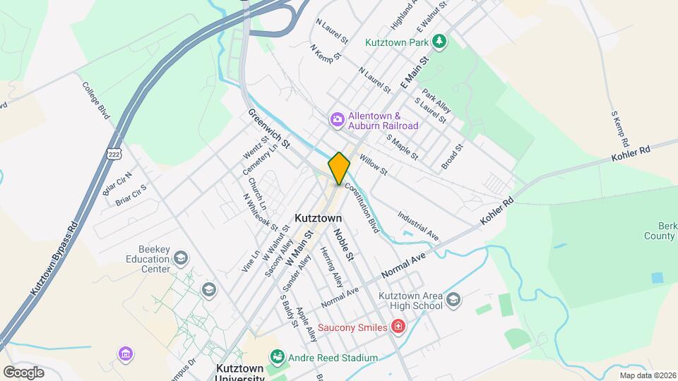 118 W Main St, Kutztown Map and Location Details