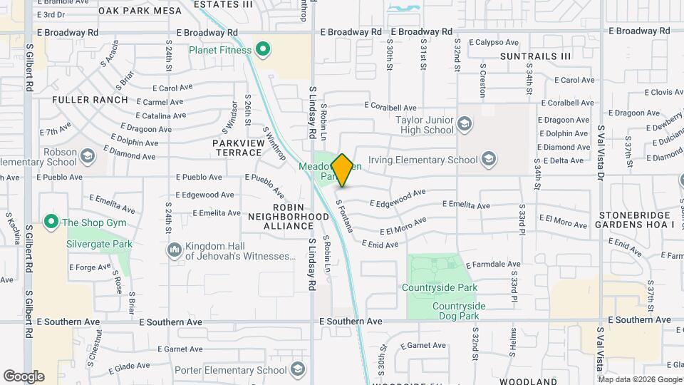 2853 E Escondido Ave Mapa y Detalles de la Ubicación