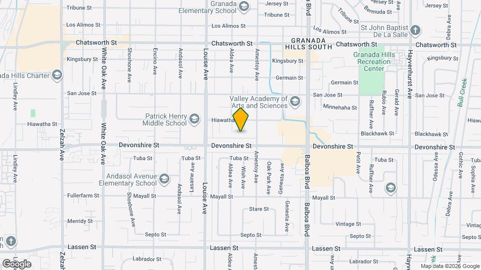 10327 Wish Ave Map and Location Details