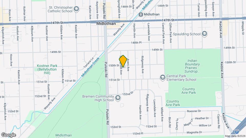 15013 Springfield Ave Map and Location Details