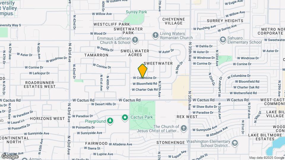 3807 W Columbine Dr Map and Location Details