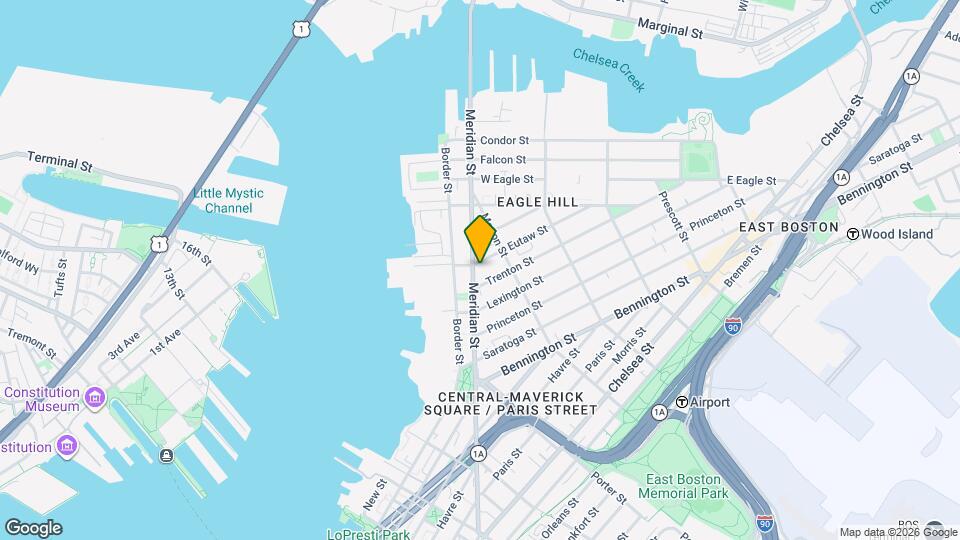 349 Meridian St, Unit 1 Map and Location Details