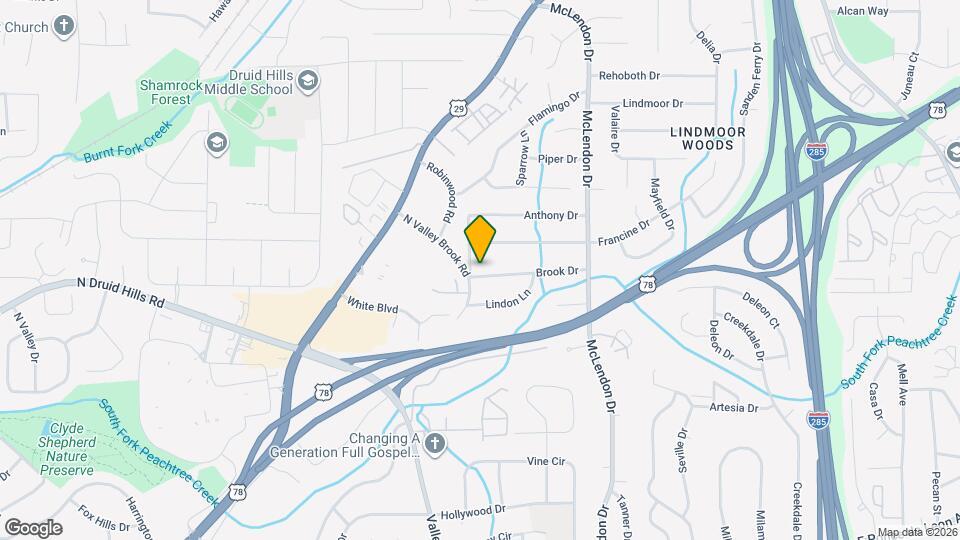 3026 Brook Dr Map and Location Details