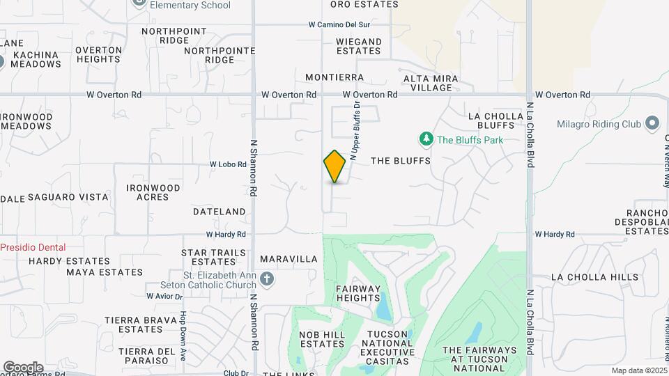 8942 N Upper Bluffs Dr Map and Location Details
