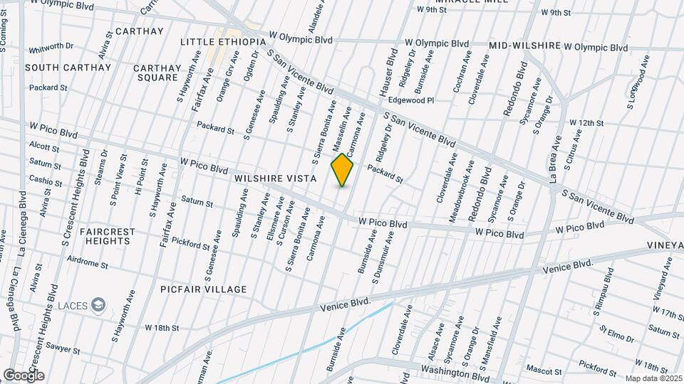 1350 Carmona Ave Map and Location Details